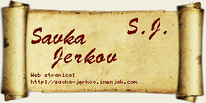 Savka Jerkov vizit kartica